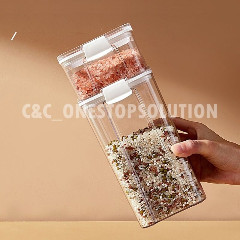 3Colors C&C Bekas Rempah Spice Box Sealed Container Refrigerator Fridge Kitchen Storage Box Bekas Kedap Udara