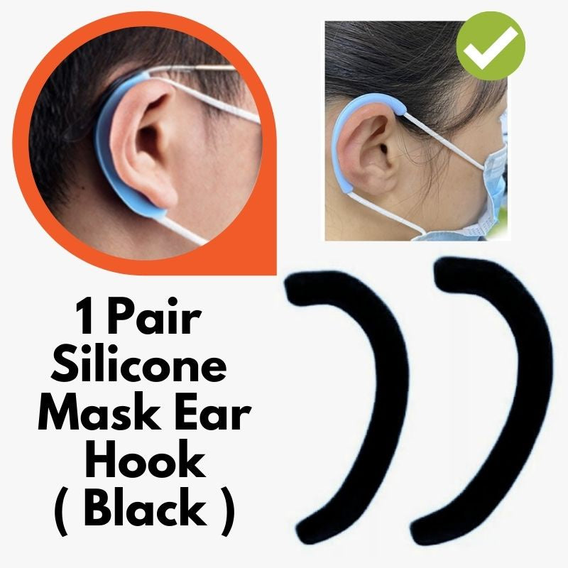 C&C Soft Silicone Reusable Washable Ear Hook Face Mask Hold Face Mask Soft Ear Protection Hook Tali Telinga Getah