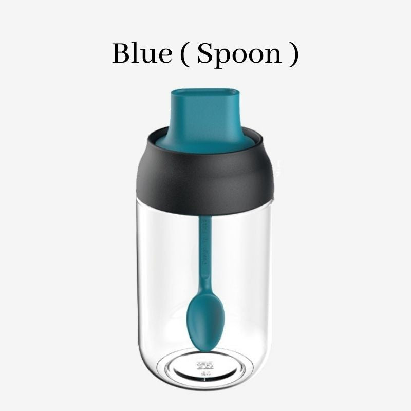 C&C Multipurpose Seasoning Glass Bottle Oil Salt Seasoning Transparent Jar With Spoon or Brush 250ML