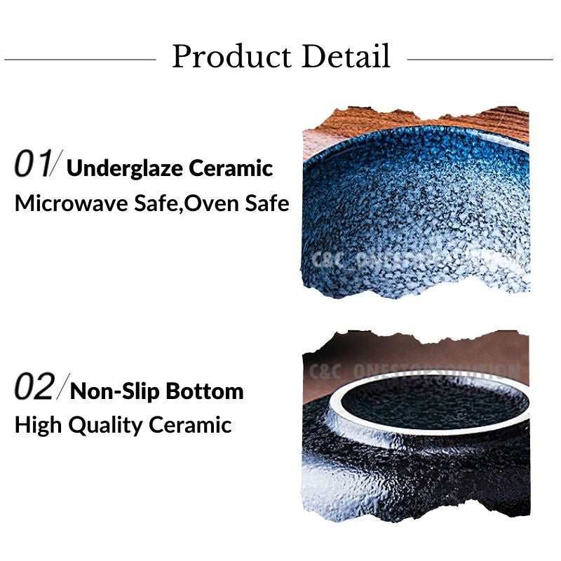 C&C Japanese Bowl Ceramic Tableware Japanese Tableware Home Restaurant Kiln Ceramic Rice Bowl Seramik Mangkuk