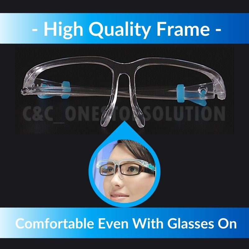 C&C Face Shield Anti Virus Face Protection Eye Protection Anti-saliva Extra Protection Anti Fog Anti Splash