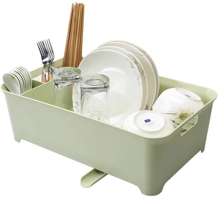 Multipurpose Nordic Style Dish Rack with Drainage Board Dish Drainer Bathroom Storage Box Kitchen Storage