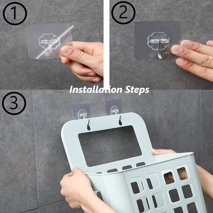 Nordic Foldable Wall Hanging Basket Clothes Basket Garbage Bag Basket Save Space Dirty Clothes Basket Laundry Basket