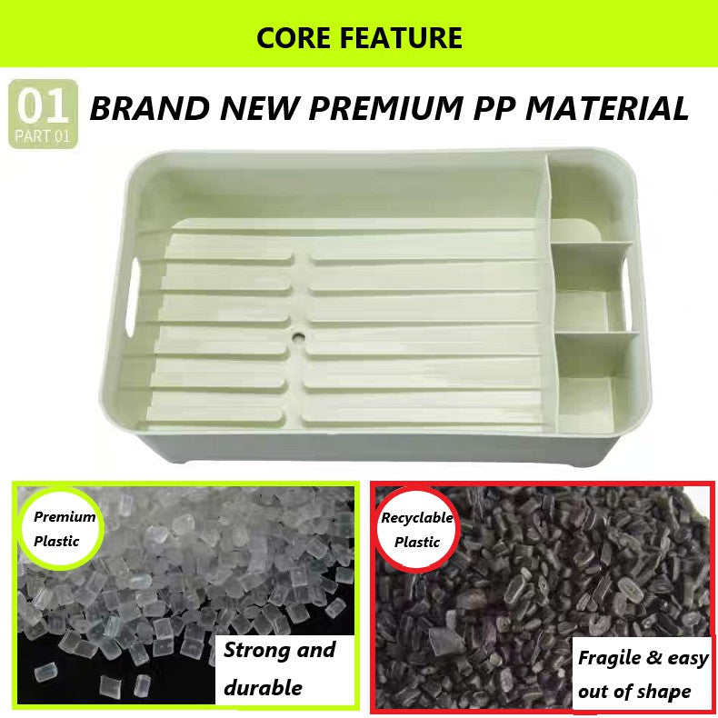Multipurpose Nordic Style Dish Rack with Drainage Board Dish Drainer Bathroom Storage Box Kitchen Storage