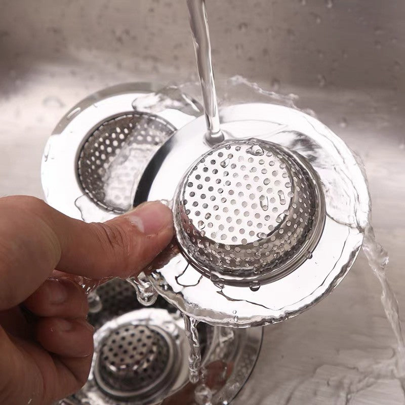 C&C Stainless Steel Sink Garbage Strainer Filter Waste Thick Drainage Hole Strainer Penapis Sampah for Kitchen Sinks