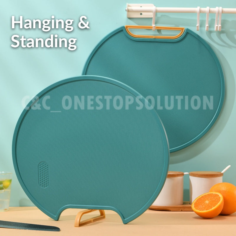 C&C Standing Chopping Board Emerald Antibacterial Mildew Proof Plastic Vegetable Cutting Board Papan Pemotong