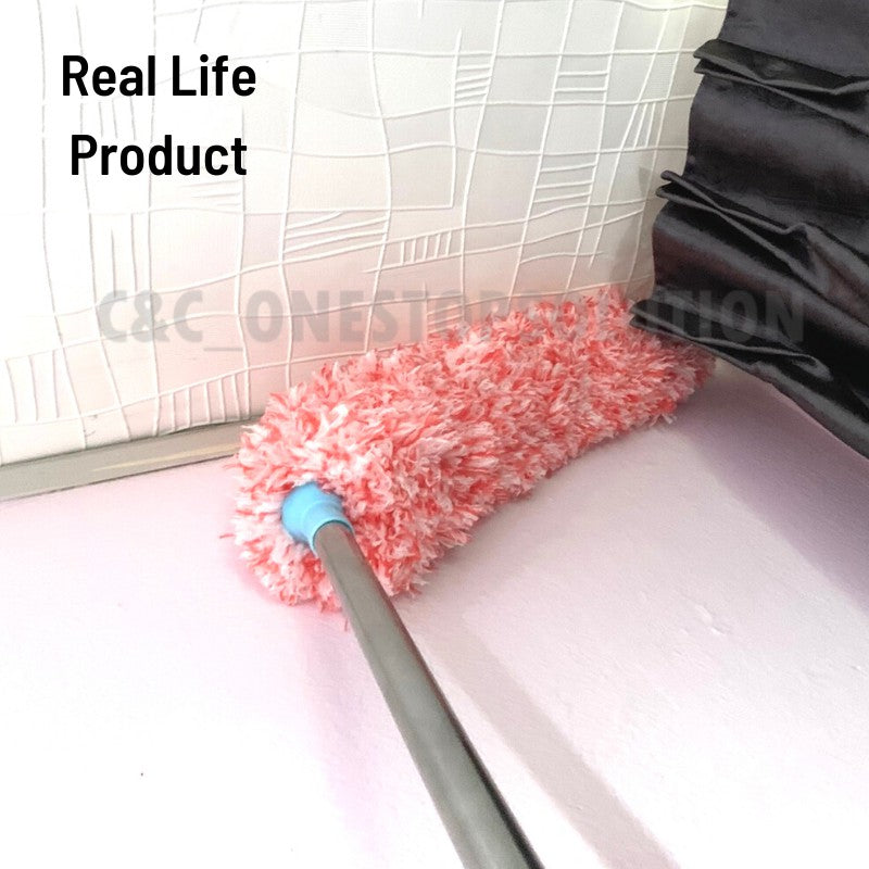 220cm Retractable Microfiber Duster With Bendable Brush Long-Duster BROOM Fiber Household Cleaning Bulu Ayam 140cm-220cm