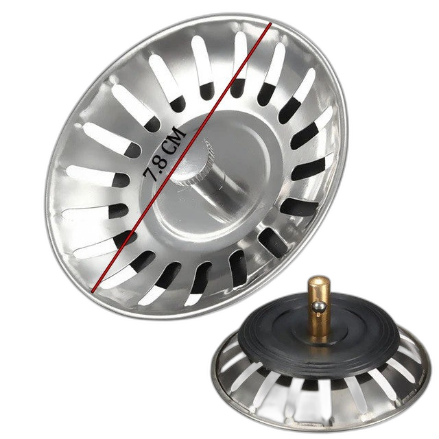 3 1/2 Inches Stainless Steel Sink Strainer Kitchen Basket Waste Coupling With Filter Tray Combination Set
