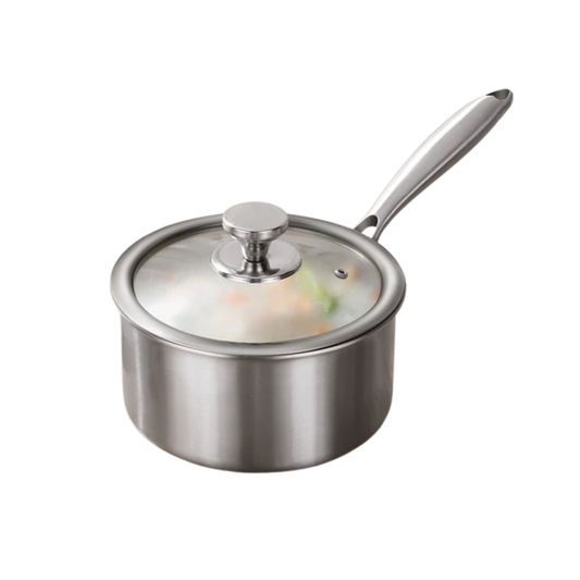 304 Stainless Steel Non Stick Sauce Pan Pot With Lid Coating Honeycomb Soup Pot Porridge Pot Periuk Masak