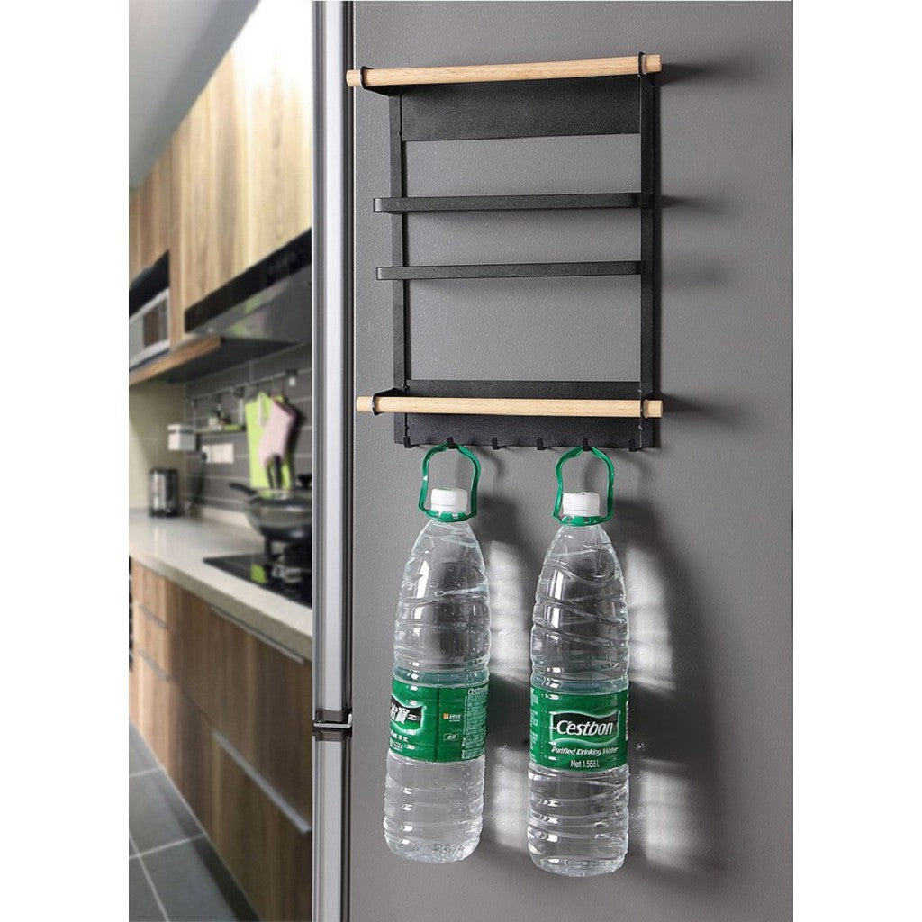 Magnetic Fridge Holder Rack Kitchen Organizer for Kitchen Towel Condiments Seasonings Storage Refrigerator