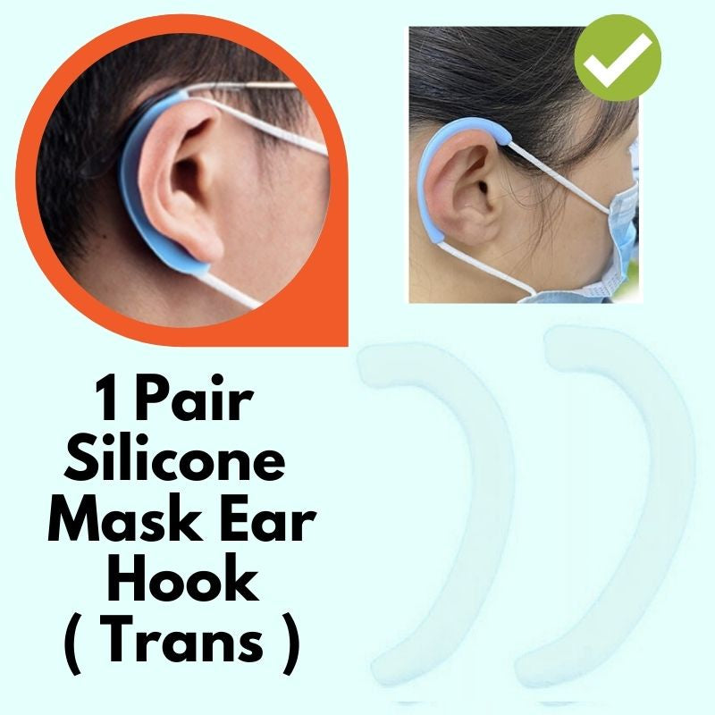 C&C Soft Silicone Reusable Washable Ear Hook Face Mask Hold Face Mask Soft Ear Protection Hook Tali Telinga Getah