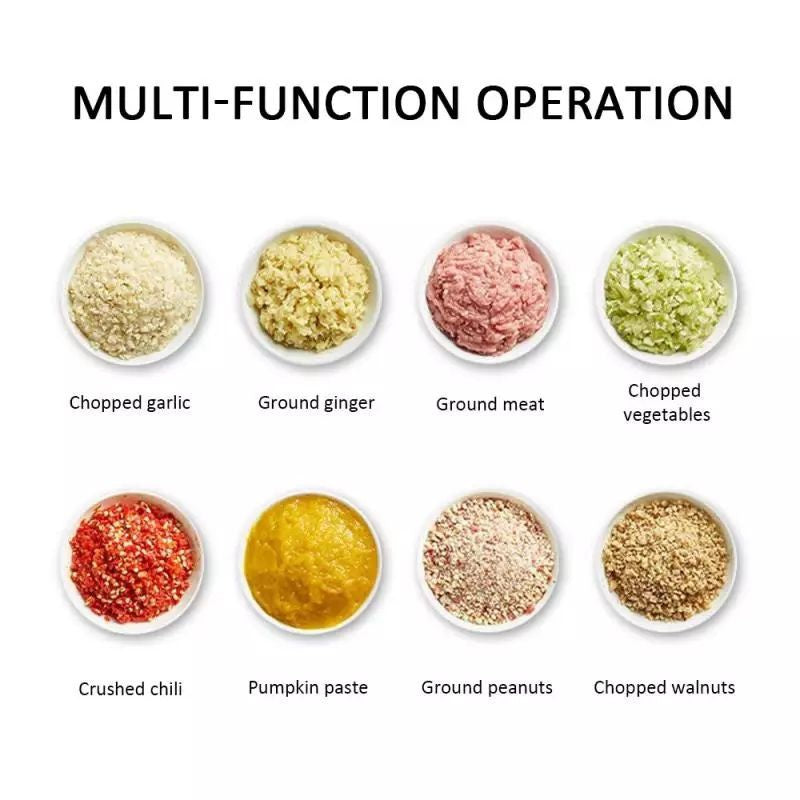 Rechargeable Electric Mini Food Chop Garlic Grinder Smart Electric Vegetable Chopper Meat Grinder Crusher Artifact