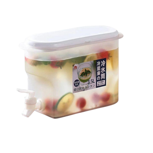 3.5L Water Dispenser Cold Kettle Faucet Ice Drink Beverage Juice Storage Refrigerator Tangki Air Bekas Peti Air