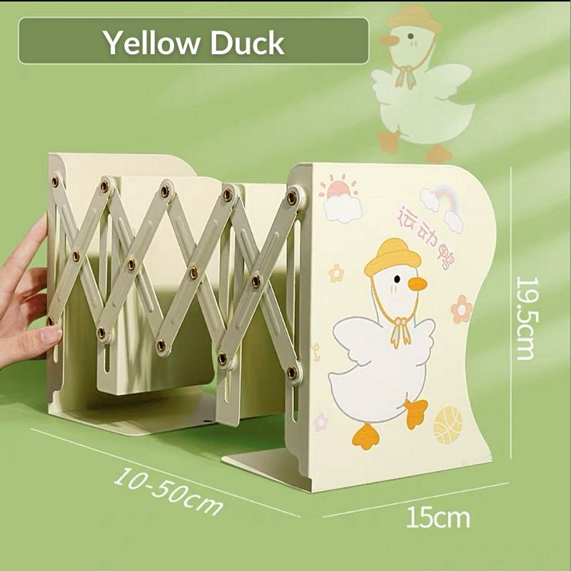 C&C Expandable Book Stand Bookend Book Holder Shelf Rack Adjustable Bookends Retractable Storage Meja Pendirian Buku