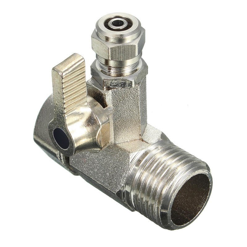 Water Adapter 1/2 Inches to 1/4 Inches Copper Ball Valve Faucet Tap Feed Reverse Osmosis