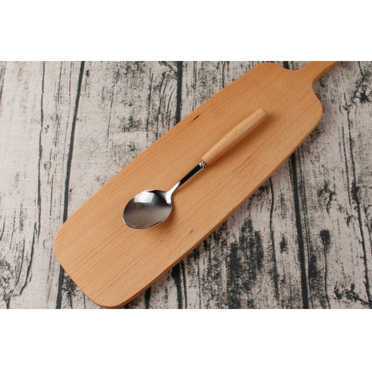 C&C Wooden Handle Fork Spoon Dessert Spoon Table Spoon Dessert Spoon Tableware Cutlery Sudu Tebal Sudu Sup