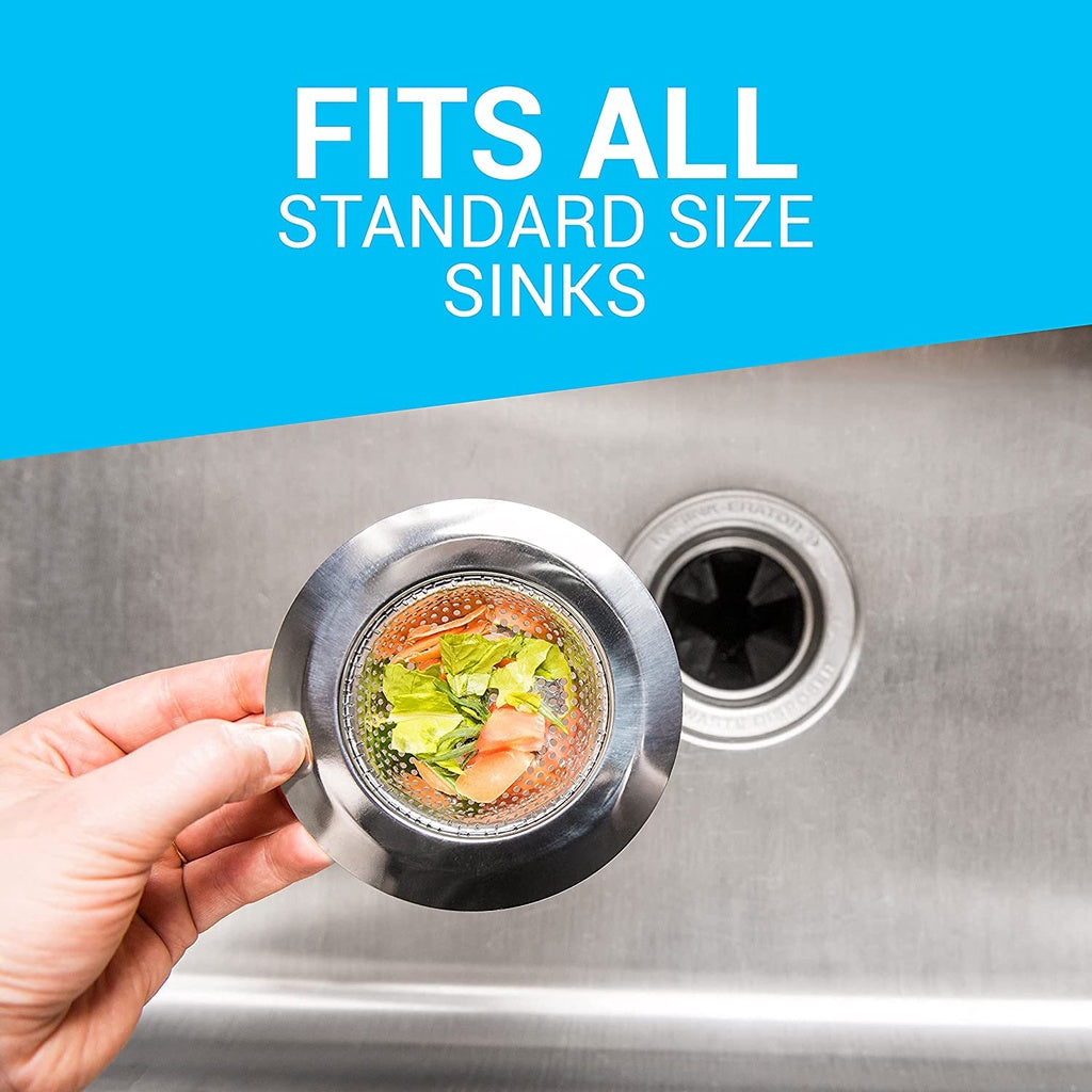 C&C Stainless Steel Sink Garbage Strainer Filter Waste Thick Drainage Hole Strainer Penapis Sampah for Kitchen Sinks