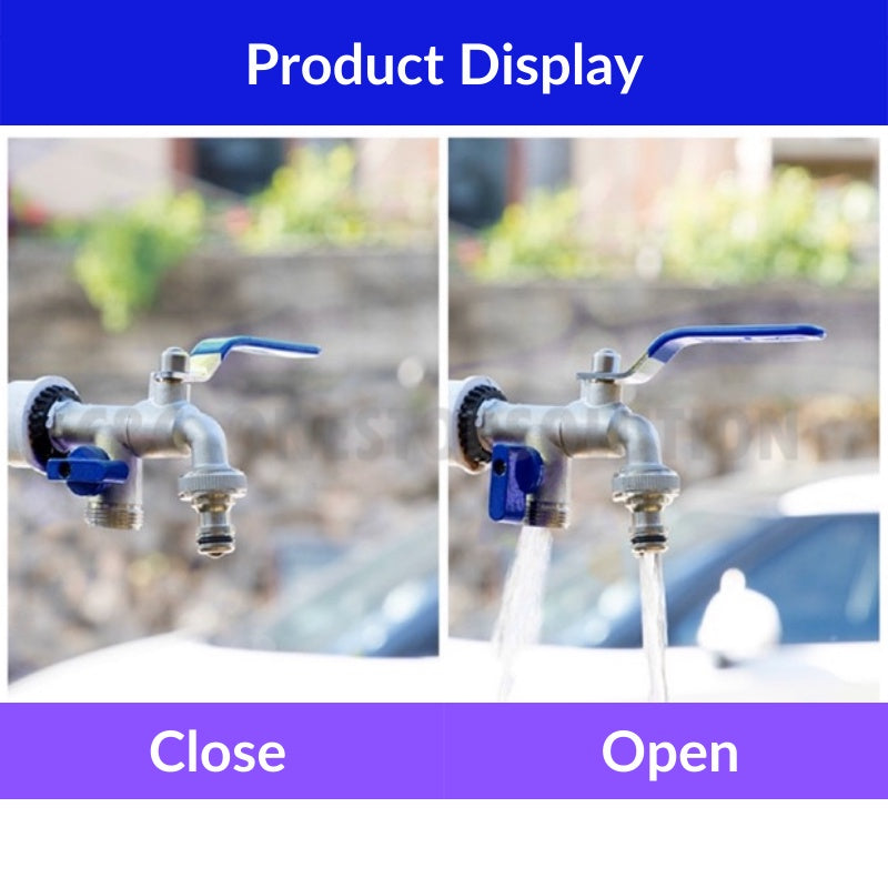 C&C TWINS Two Way Garden Faucet Tap Ball Tap Union Bib Tap  Keran Keran Taman Dua Hala TWINS