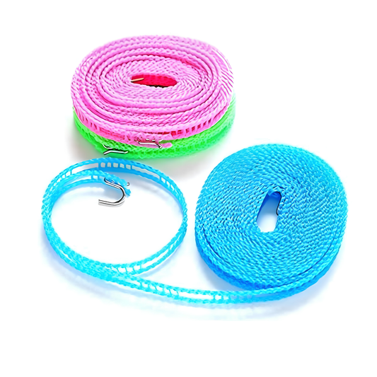 3M Adjustable Windproof Nylon Clothesline Anti Slip Slide Convenient Retractable Budget Cloth Hanger Drying Clothes