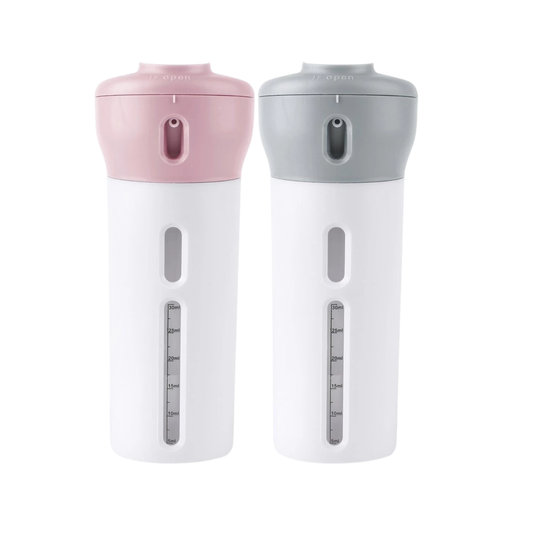 4 In 1 Travel Bottles Refillable Set with English stickers Portable Travel Size Leak-proof Containers for Toiletries