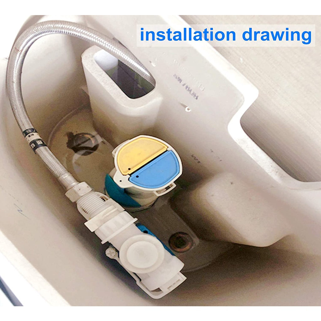 Flush Valves Set Bathroom Toilet Flusher Replacement Kit Water Tank Inlet Drain Valve Switch Outlet Flush