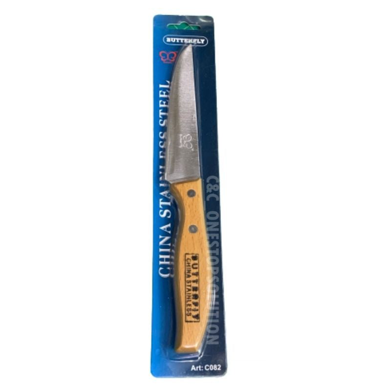 C&C Fruit Knife With Wooden Handle For Cutting Fruits Veggies Stainless Steel