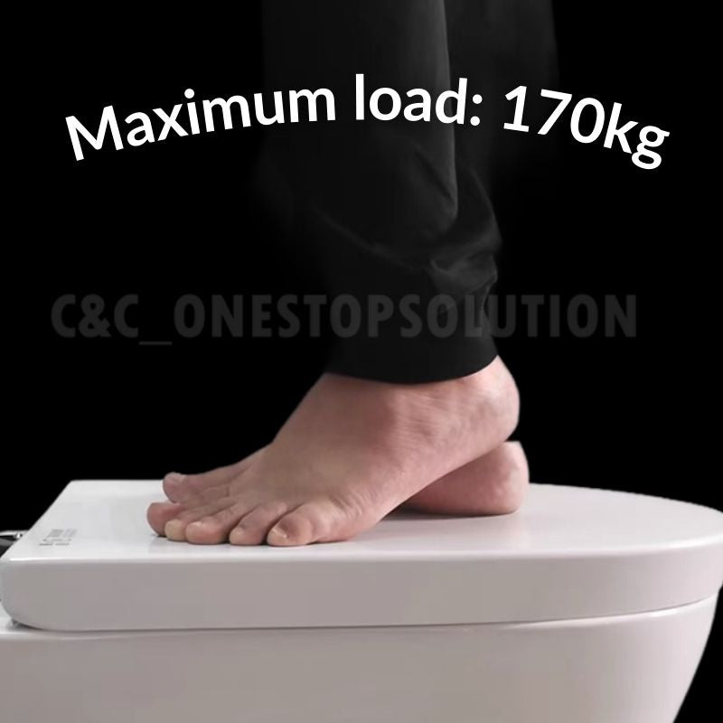C&C V Shape Toilet Seat Cover Soft Close Adjustable Hinge Penutup Mangkuk Duduk Tandas Johnson