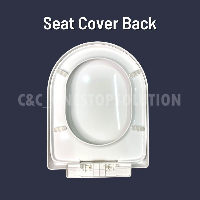 C&C U Shape Toilet Seat and Cover With Soft Close Adjustable Hinge Penutup Mangkuk Tandas Duduk Tandas
