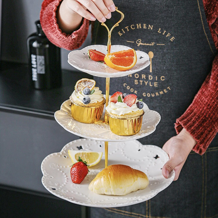 C&C PREMIUM 3 Tiers CERAMIC Cake Stand/Dessert Rack/Cake Display Stand/Cupcakes Stand