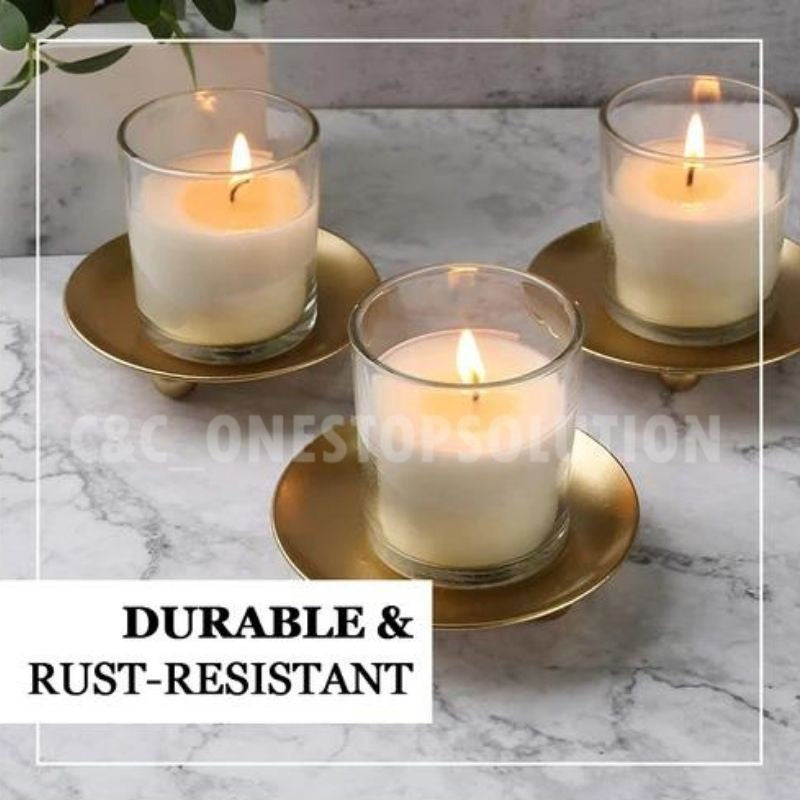 BIG Premium Metal Candle Holder Candle Tray Candlelight Home Decor Housewarming Wedding PEMEGANG LILIN