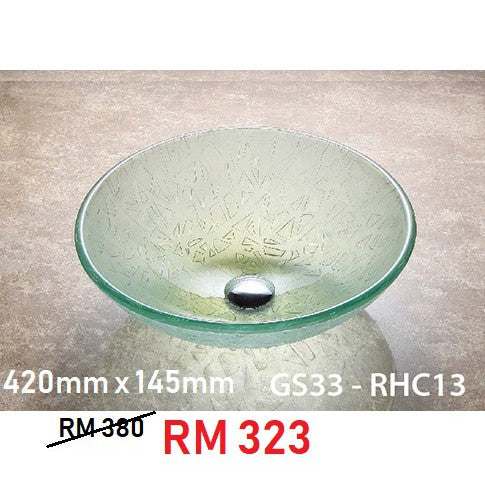 COUNTER TOP / TABLE TOP BASIN ART GLASS BASIN