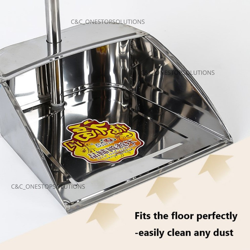 C&C Stainless Steel Dustpan Household Garbage Shovel FLOOR DUSTPAN/Penyodok Sampah