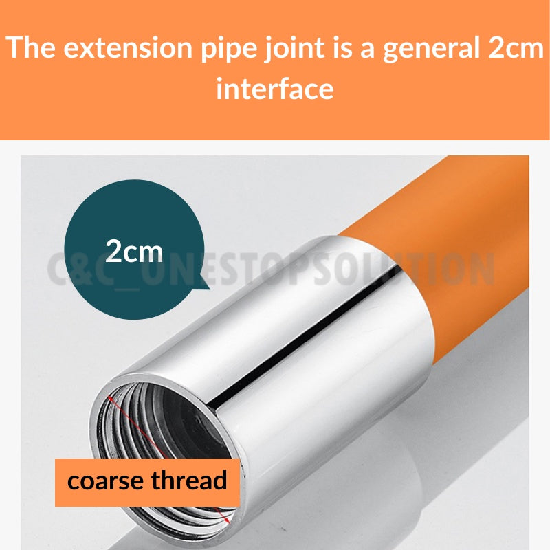 C&C 30cm Silicone Stainless Steel Faucet Extension Extender  water pipe extender Universal rotation soft water