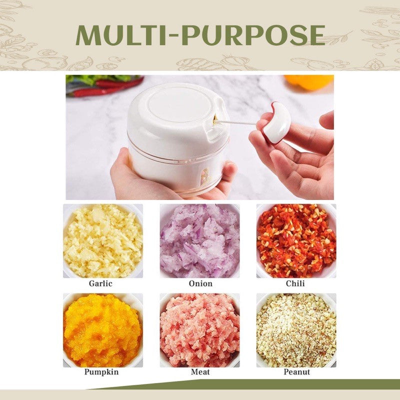 Multifunction High Speedy Chopper Garlic Cutter Vegetable Fruit Twist Shredder Manual Meat Grinder Slicers