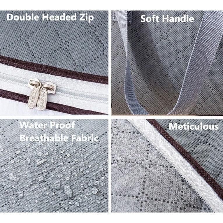 Non-Woven Large Clothes Storage Bag with Handle Waterproof Travel Bag Curtains Bag 60*35*40 Cm