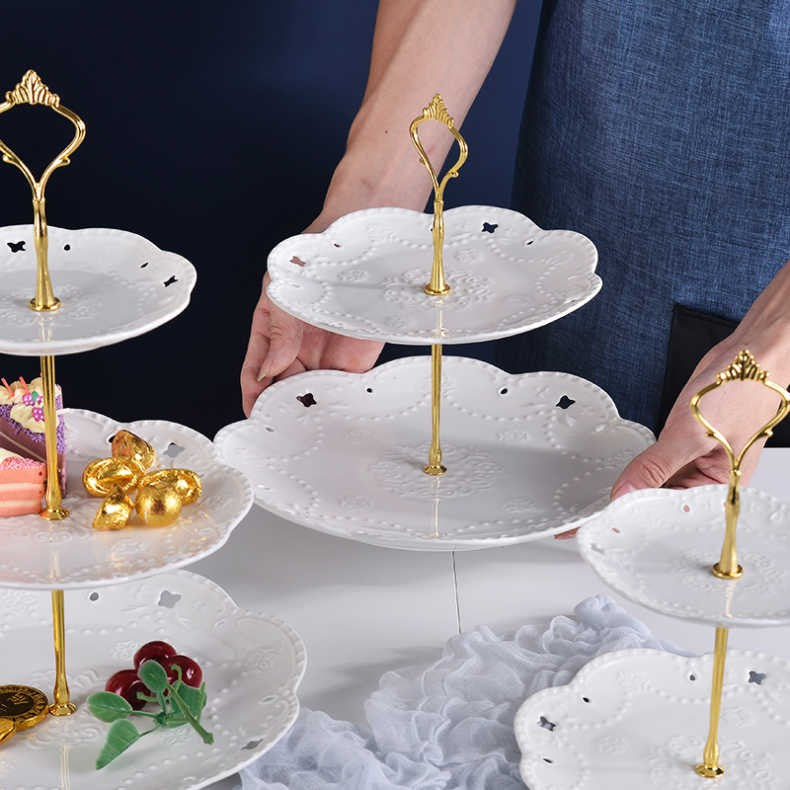 C&C PREMIUM 3 Tiers CERAMIC Cake Stand/Dessert Rack/Cake Display Stand/Cupcakes Stand