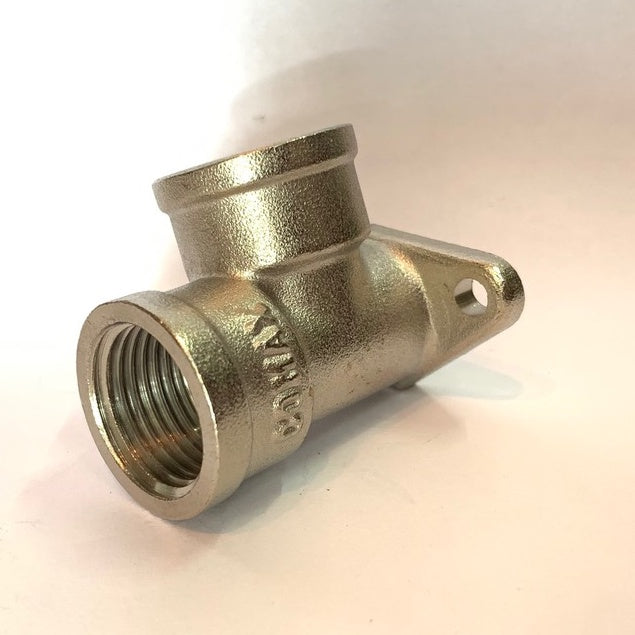 Brass Wall Plated 1/2 Inches Threaded Elbow Silver Copper