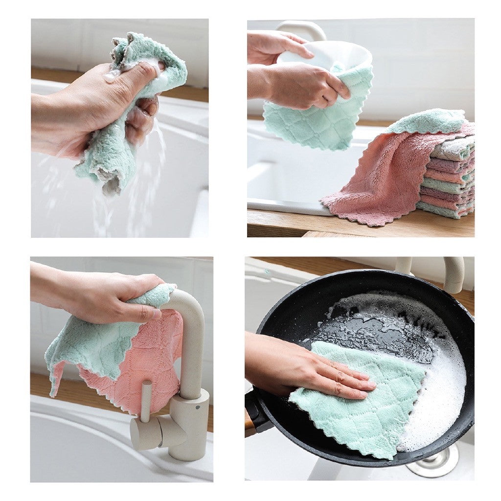 C&C Super Absorbent Dishwashing Towel Household Cleaning Towel Dish Cloth Microfiber kitchen Towel