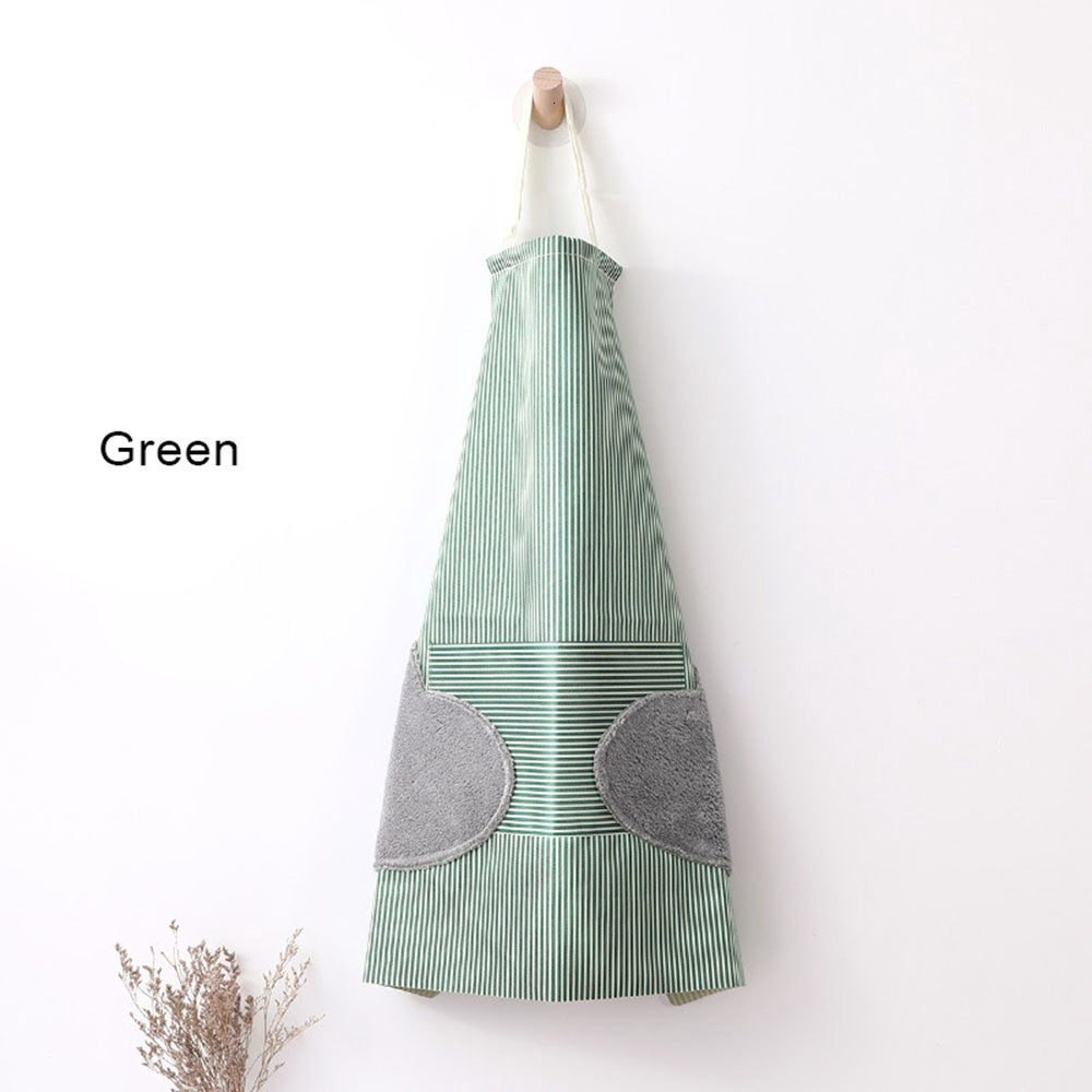 Hand-wipe Adjustable Apron with hand drying paddings waterproof apron oil proof kitchen pocket