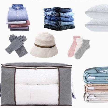 Non-Woven Large Clothes Storage Bag with Handle Waterproof Travel Bag Curtains Bag 60*35*40 Cm