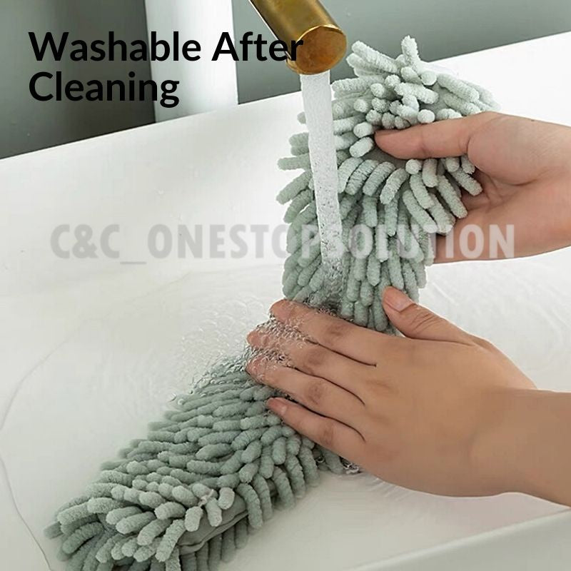 C&C 250cm Long Microfiber Duster Nordic Extendable Duster Retractable Microfiber Cleaning Brush Flexible Washable