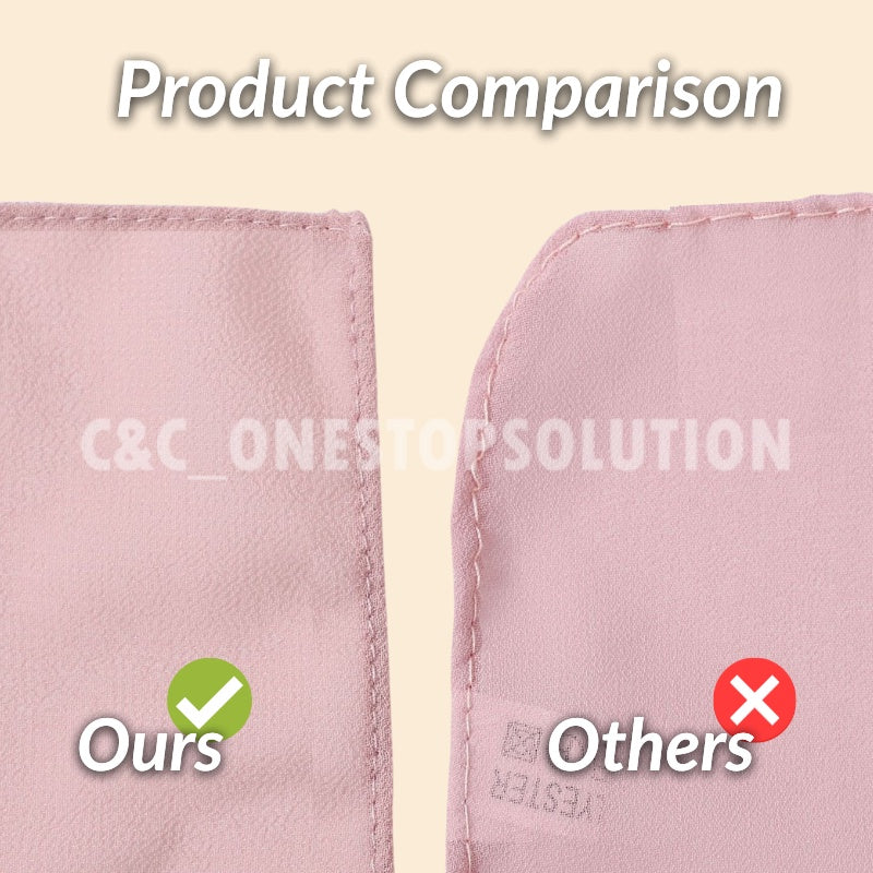 C&C Premium Shawl Eyelash Chiffon High Quality Heavy Chiffon Eyelash Chiffon Crepe Eyelash Shawl Borong Murah Tudung