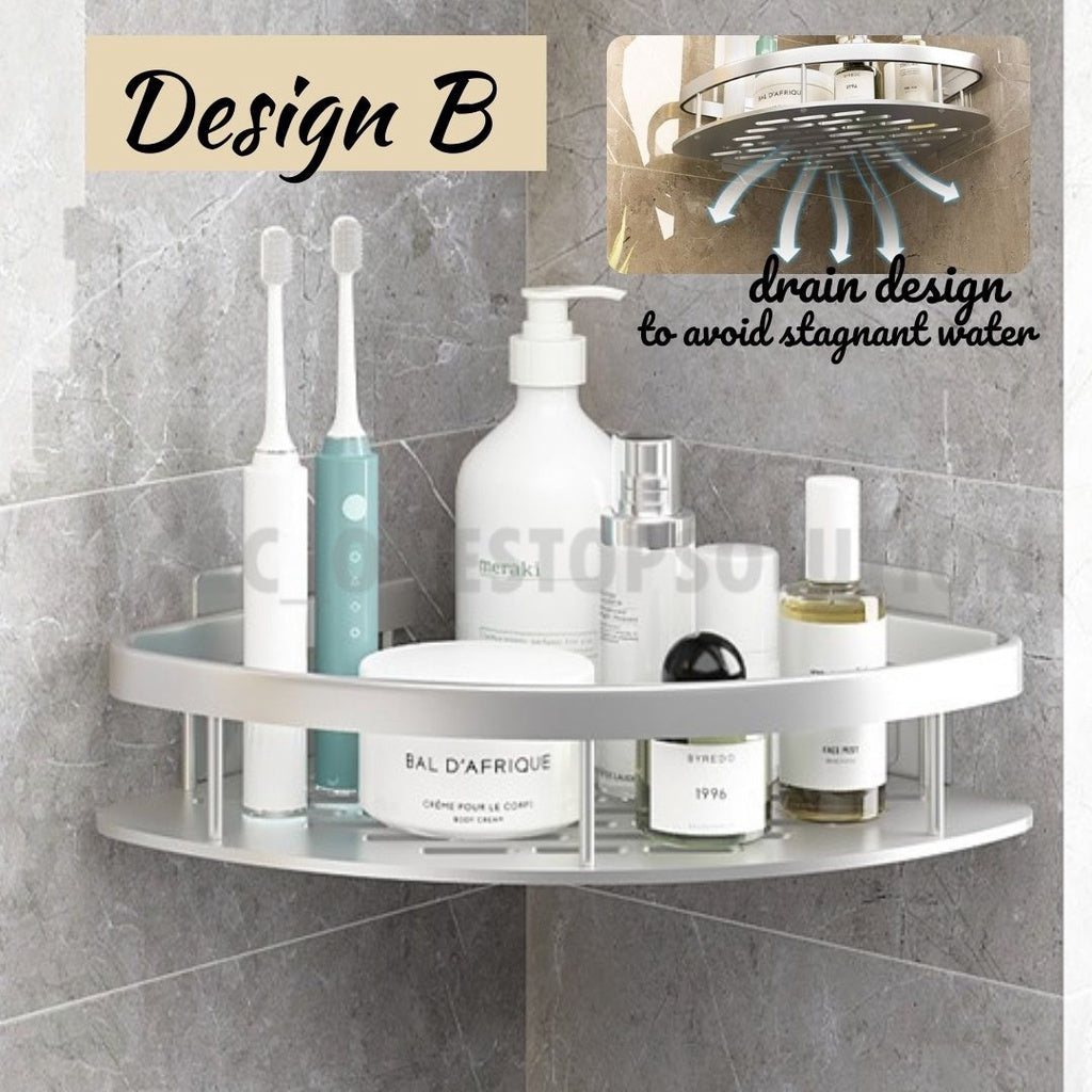 Single Tier Aluminium Corner Shelf Rack Rak Tandas Rak Bilik