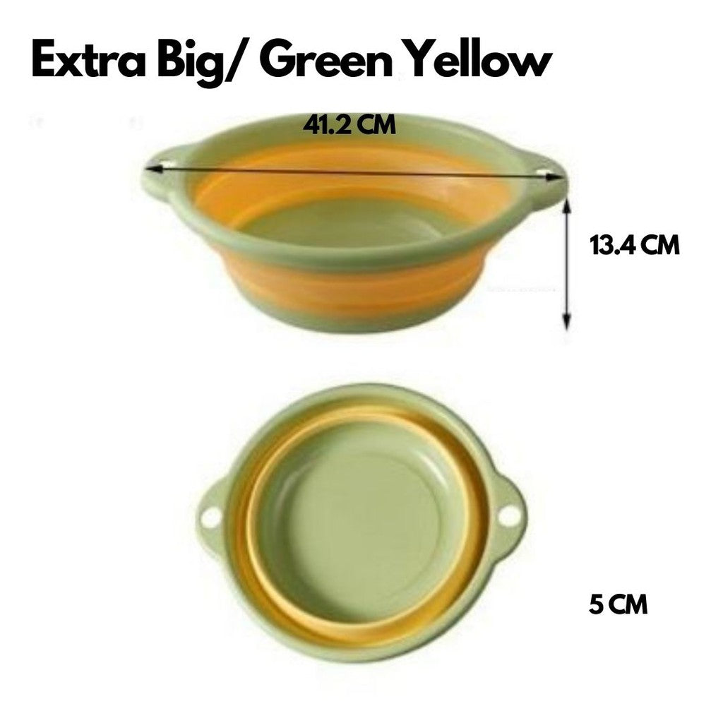 TRAVEL Multipurpose Foldable wash basin Portable Household Large Collapsible Travel Face Washing Bucket Dish Tub