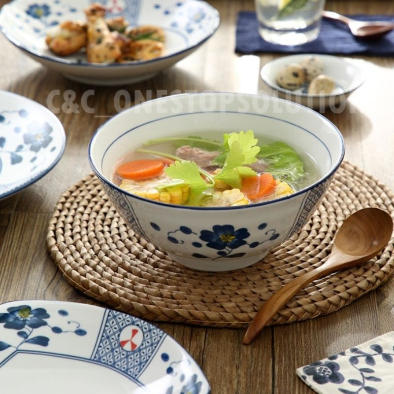 Nordic Japanese Style Ceramic Bowl/ Dining Bowl/ Soup Bowl/ Big Bowl 20cm 038