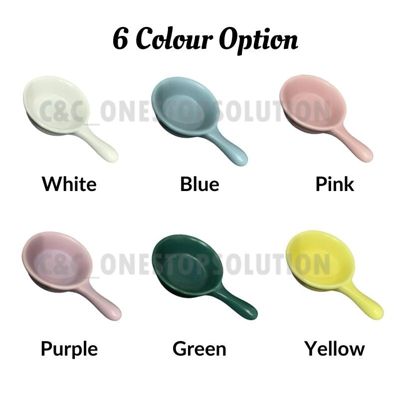 Mini Handled Ramekin Ceramic Sauce Dipping Bowl Sauce Seasoning Kitchen Plate Saucer Plate