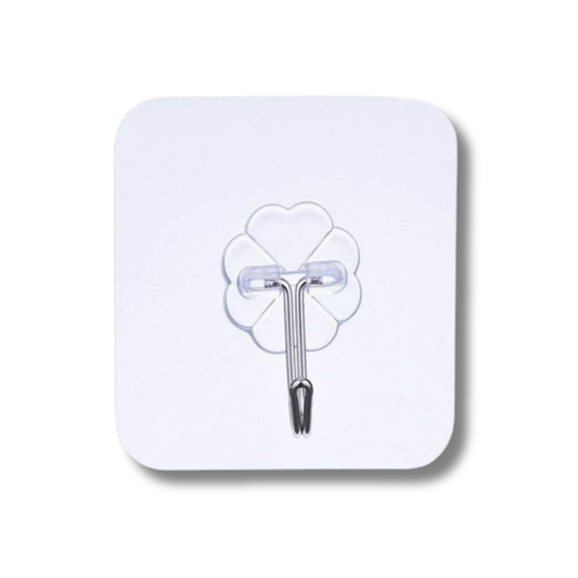 60MM x 60MM Flexible Transparent Wall-Mounted Super Strong Adhesive Hook Bracket flexible hook