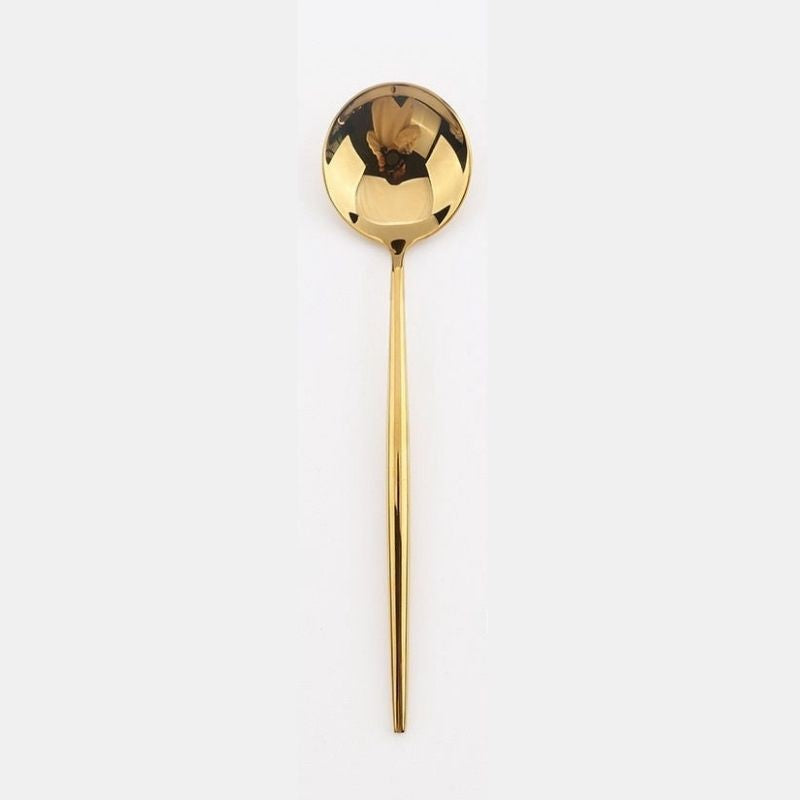 Gold Cutlery Set Stainless Steel Portable Dinnerware Set Mirror Polishing Food Steak Fork Spoon Knife Chopsticks