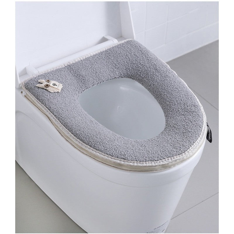 Toilet Seat Cushion Pads Soft Warmer Mat Washable Soft Warmer Mat Cover Pad Cushion Tudung Duduk Mangkuk Tandas
