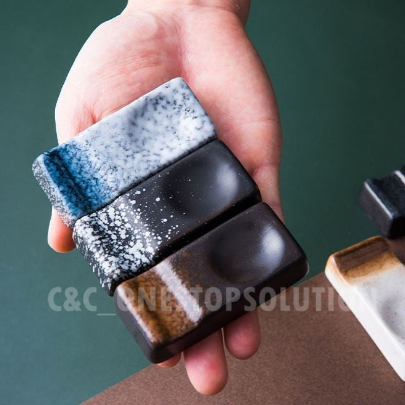 C&C Ceramic Chopstick Rest Holder Chopstick Holder Japanese Chopsticks Pillow Tableware Utensils Chopstick Rack